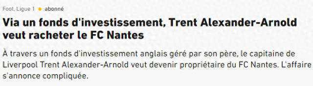 突发！阿诺德1亿欧收购法甲八冠王 现役球星升级当老板