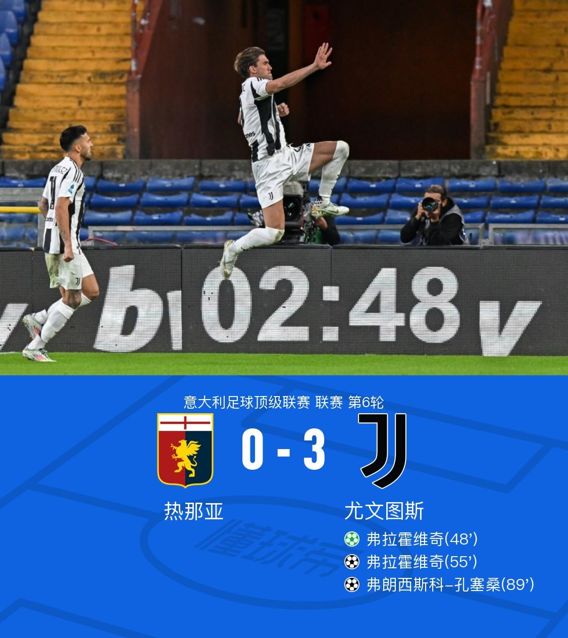 剑南春｜尤文3-0热那亚，弗拉霍维奇双响，孔塞桑个人首球