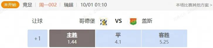 周一解析瑞超+英超 哥德堡VS盖斯 伯恩茅斯VS南安普敦