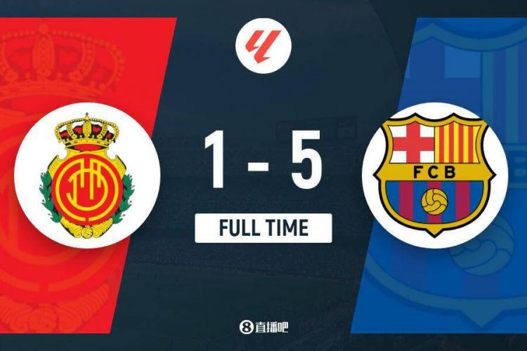 止3轮不胜！巴萨5-1马洛卡多赛2场4分领跑 拉菲尼亚双响德容传射