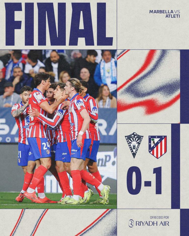 国王杯-马竞1-0马贝拉晋级 格列兹曼制胜杜月徵替补登场10分钟