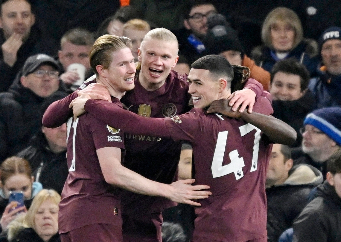 英超惨案！曼城6-0，德布劳内2妙传，福登造3球，哈兰德利剑出鞘